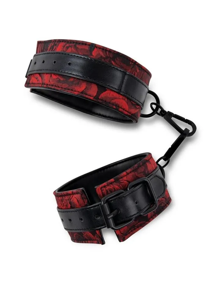 Couples Secret Kisses Rosegasm Buckle Cuffs with Satin Blindfold Secret Kisses Couples Secret Kisses Rosegasm Buckle Cuffs with Satin Blindfold Secret Kisses