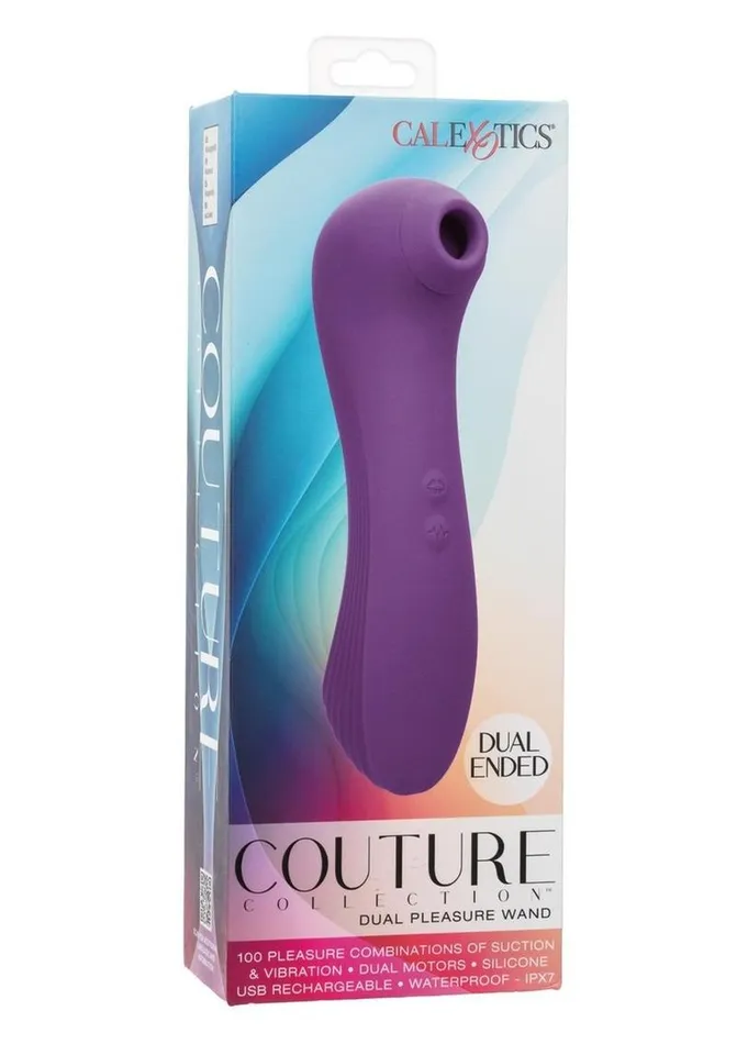 Couture Collection Dual Pleasure Wand Rechargeable Silicone Massager Couture Collection Female Sex Toys