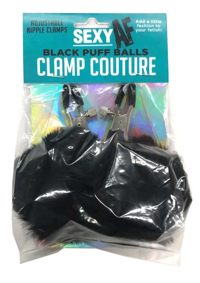 Dildos AF Sexy AF Nipple Clamps Puff Balls
