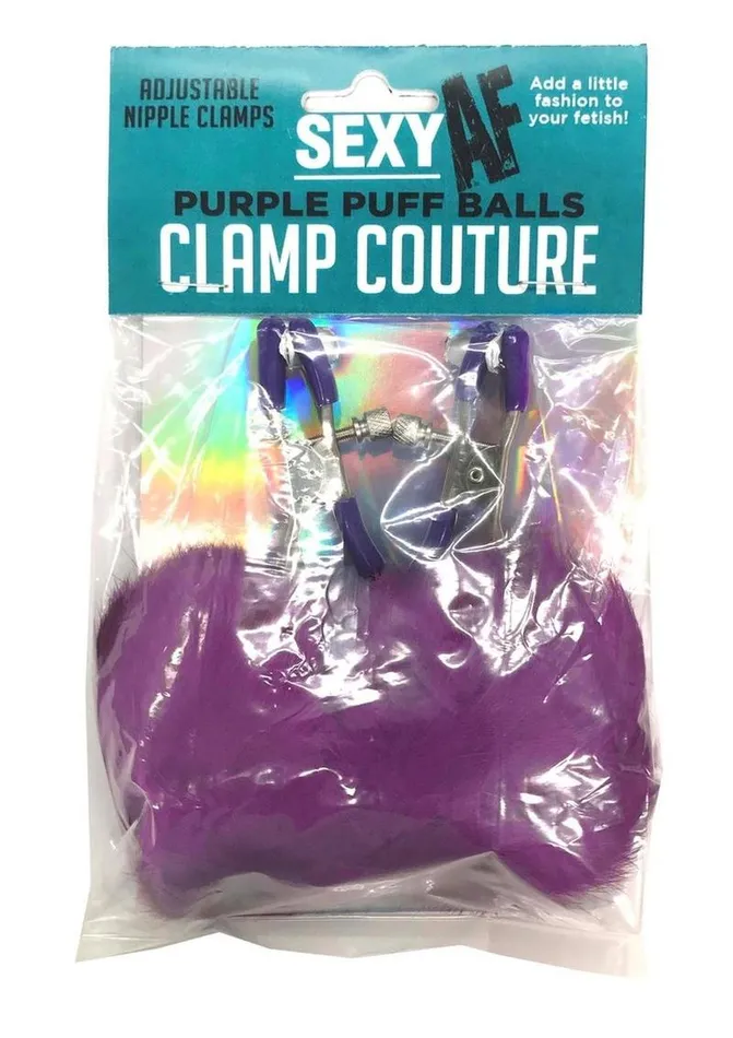 Dildos AF Sexy AF Nipple Clamps Puff Balls