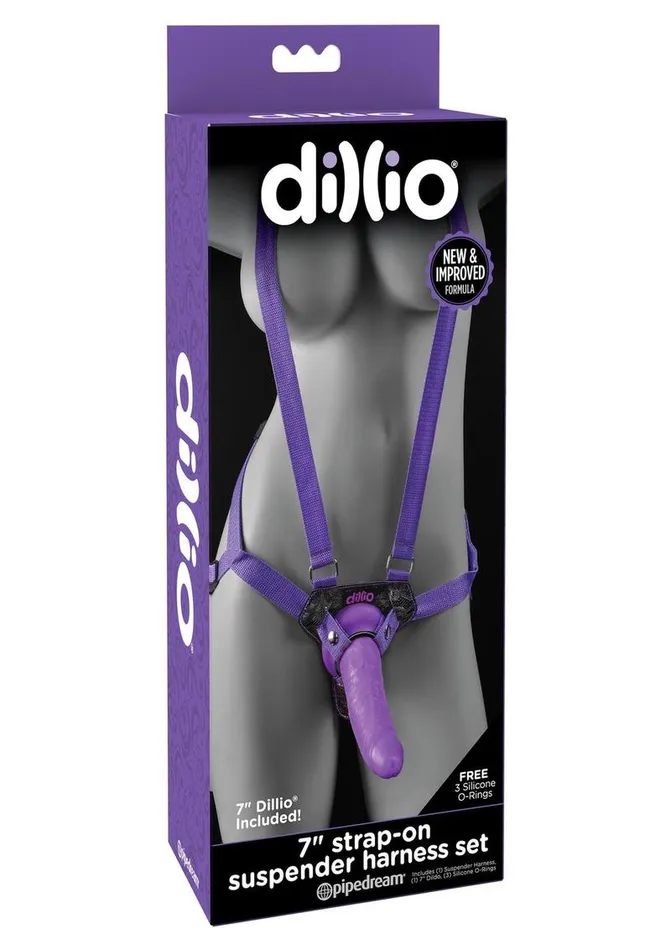 Dillio Female Sex Toys Dillio StrapOn Suspender Harness Set with Silicone Dildo Dillio Female Sex Toys Dillio StrapOn Suspender Harness Set with Silicone Dildo