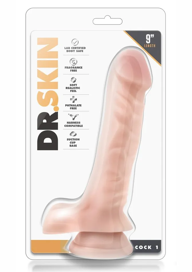 Dr Skin Dildos Dr Skin Cock 1 Dildo with Balls and Suction Cup