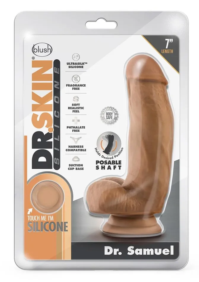 Dr Skin Dr Skin Silicone Dr Samuel Dildo with Balls and Suction Cup Female Sex Toys
