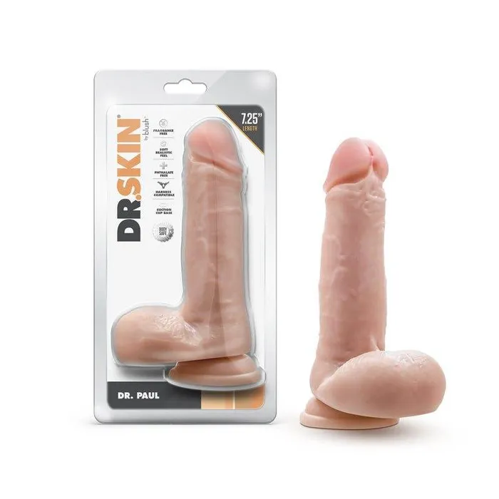 Dr Skin Female Sex Toys Dr Skin Dr Paul Realistic 725 Dildo with Balls