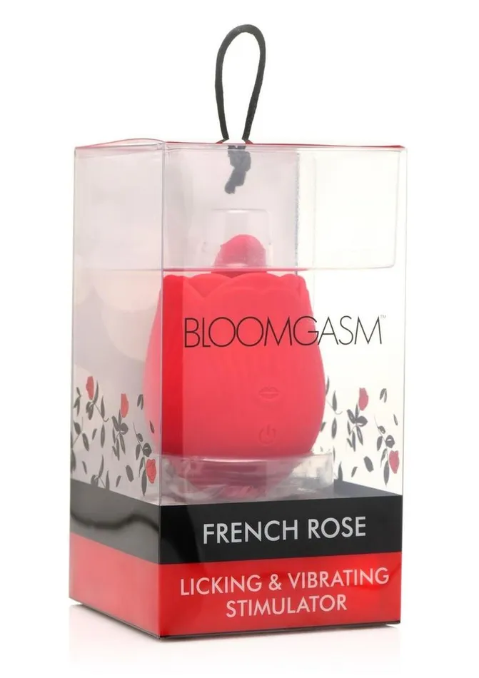 Female Sex Toys Bloomgasm Inmi Bloomgasm French Rose Silicone Rechargeable Licking and Vibrating Clitoral Stimulator