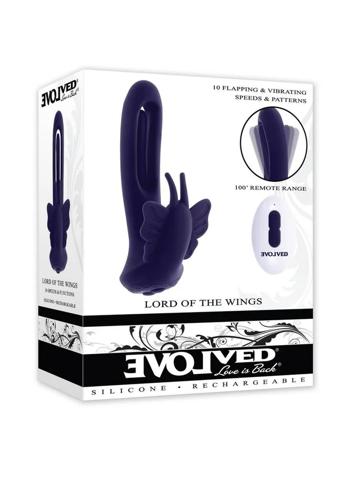 Female Sex Toys Evolved Lord Of The Wings Rechargeable Silicone Butterfly Stimulator with Remote