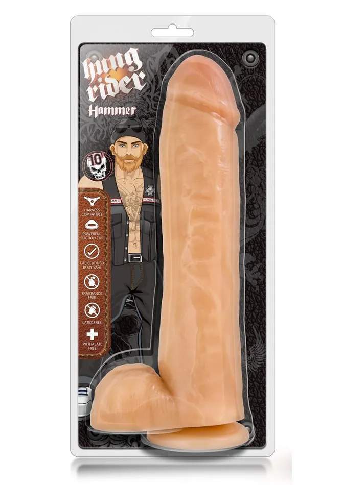 Female Sex Toys Hung Rider Hung Rider Hammer Dildo with Balls