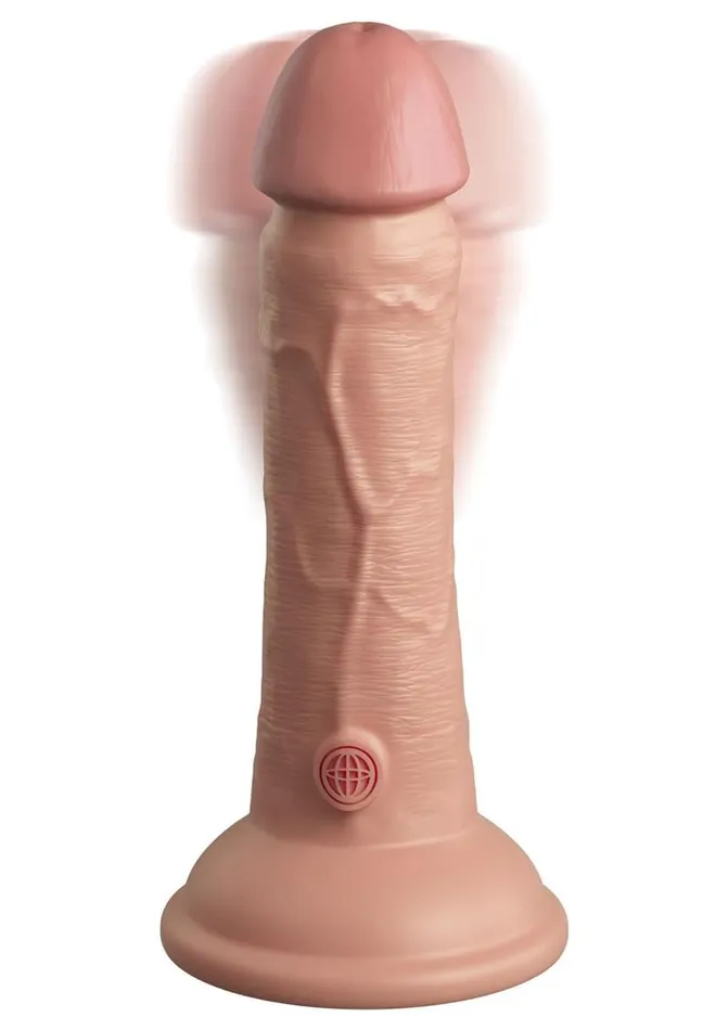 Female Sex Toys King Cock King Cock Elite Dual Density Vibrating Rechargeable Silicone Dildo