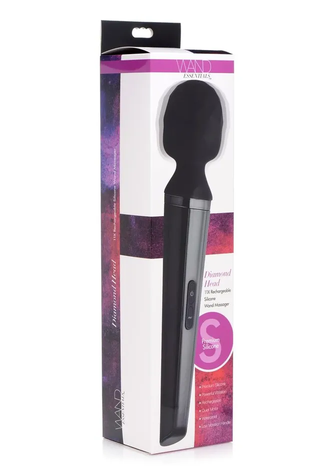 Female Sex Toys Wand Essentials Wand Essentials Diamond Head Rechargeable Silicone Wand Massager Female Sex Toys Wand Essentials Wand Essentials Diamond Head Rechargeable Silicone Wand Massager