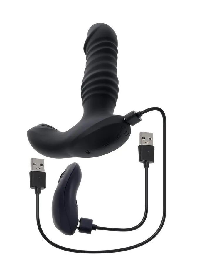 Female Sex Toys Zero Tolerance Zero Tolerance Striker Rechargeable Silicone Thrusting Anal Vibrator with Remote Control