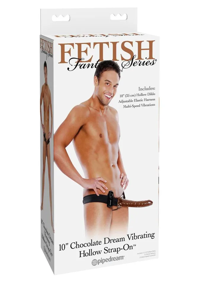 Fetish Fantasy Series Chocolate Dream Vibrating Hollow StrapOn Fetish Fantasy Series Female Sex Toys