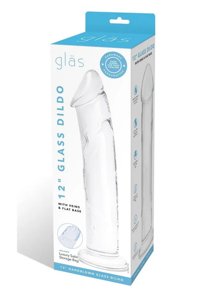 Glas Dildo Glass with Veins and Flat Base Glas Dildos