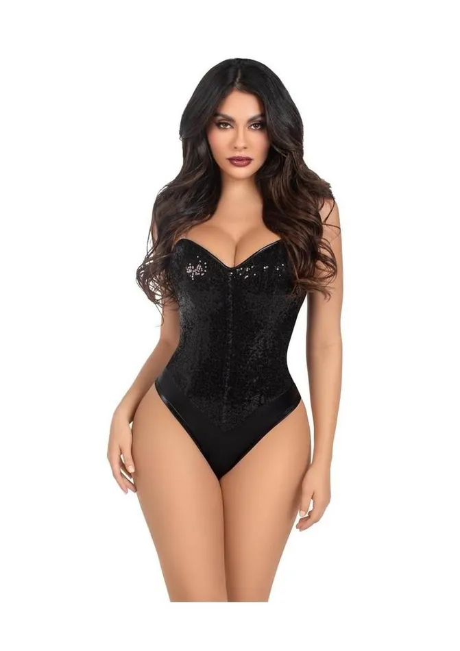 Leg Avenue Female Sex Toys Leg Avenue Sequin Boned Snap Crotch Bodysuit with Detachable Clear Strap Leg Avenue Female Sex Toys Leg Avenue Sequin Boned Snap Crotch Bodysuit with Detachable Clear Strap