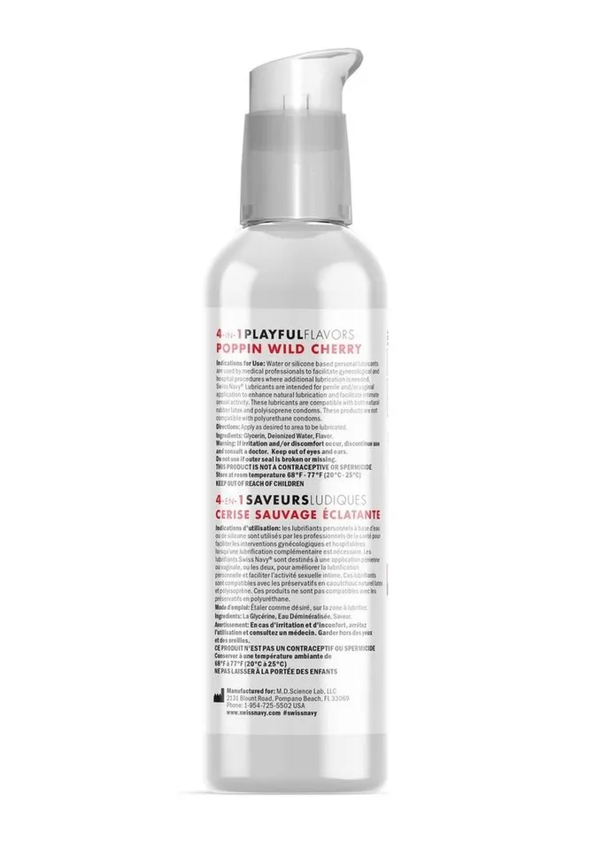Lubricants Swiss Navy Swiss Navy 4 In 1 Flavored Lubricant 4oz Poppin Wild Cherry Lubricants Swiss Navy Swiss Navy 4 In 1 Flavored Lubricant 4oz Poppin Wild Cherry
