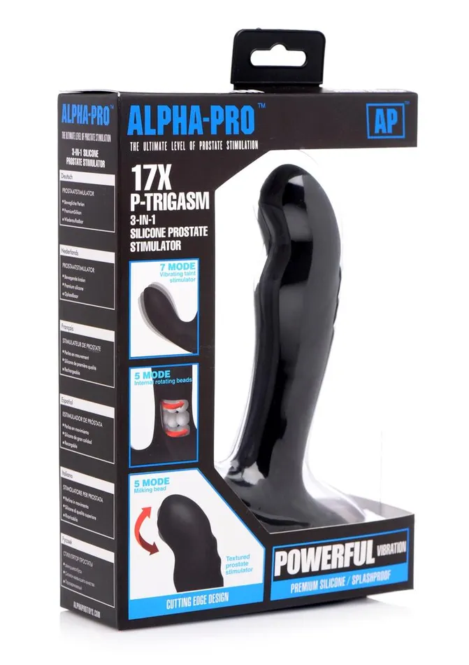 Male Sex Toys ALPHAPRO AlphaPro PTrigasm 3In1 Silicone Prostate Stimulator Male Sex Toys ALPHAPRO AlphaPro PTrigasm 3In1 Silicone Prostate Stimulator