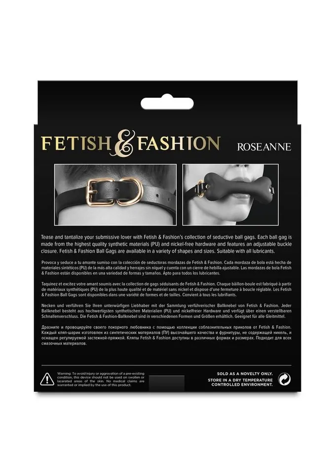 Male Sex Toys Fetish and Fashion Fetish and Fashion Roseanne Silicone Ball Gag
