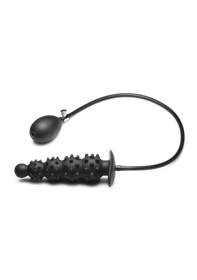 Male Sex Toys Master Series Ass Puffer Nubbed Inflatable Silicone Anal Plug Master Series