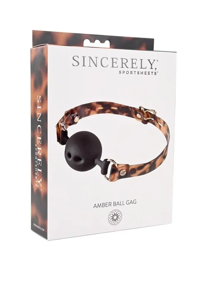 Male Sex Toys Sincerely Amber Silicone Ball Gag Sincerely
