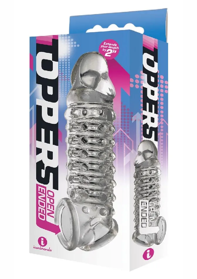 Male Sex Toys THE 9S The 9s Toppers Open Ended Ribbed and Nubbed Penis Extender