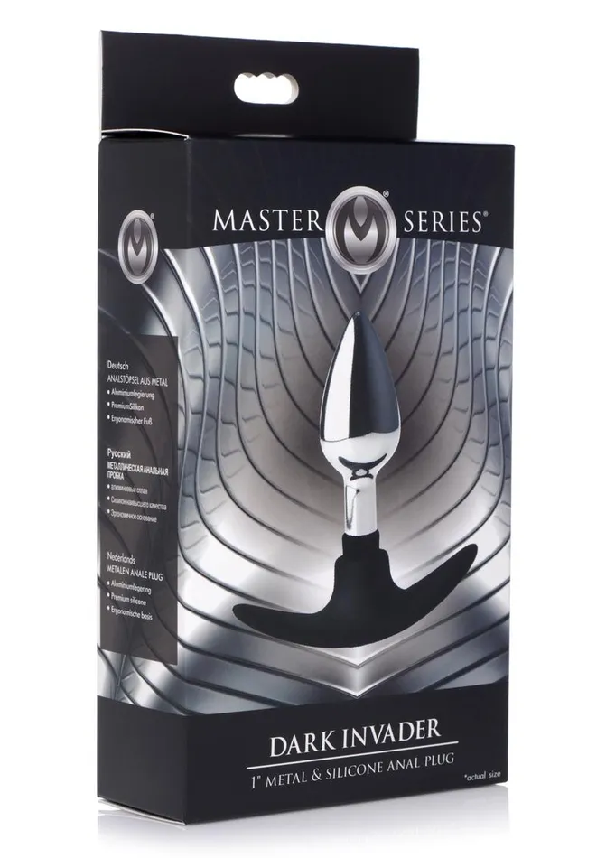 Master Series Male Sex Toys Master Series Dark Invader Metal and Silicone Anal Plug