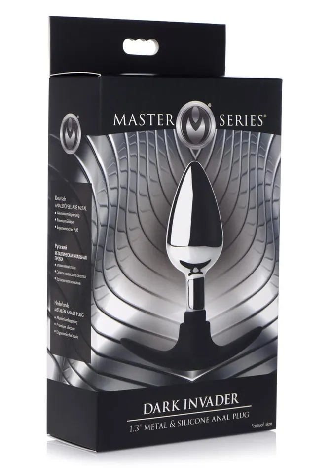 Master Series Male Sex Toys Master Series Dark Invader Metal and Silicone Anal Plug