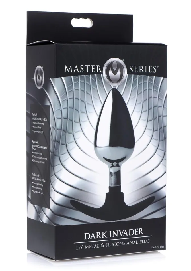 Master Series Male Sex Toys Master Series Dark Invader Metal and Silicone Anal Plug
