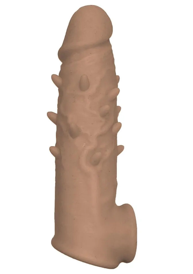 Natural Male Sex Toys Natural Realskin Spiked Vibrating Penis Xtender