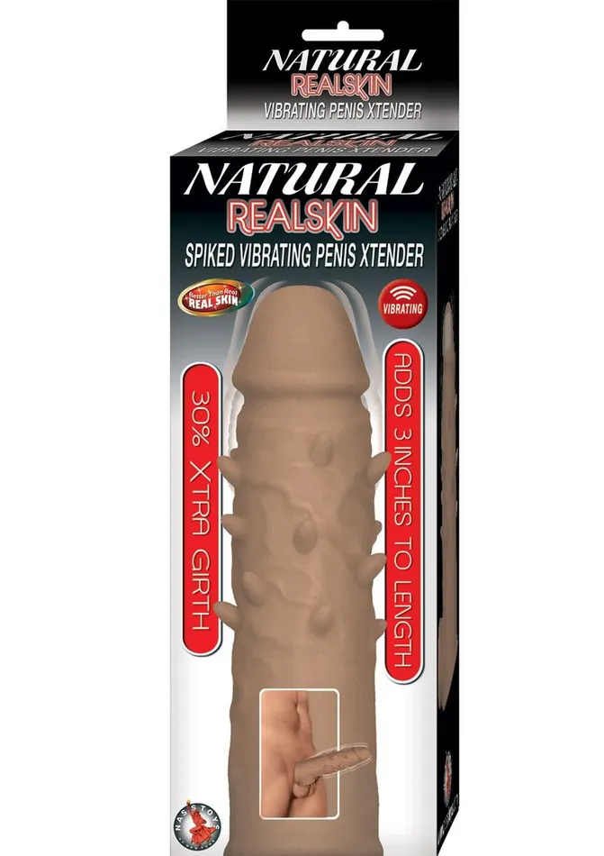 Natural Male Sex Toys Natural Realskin Spiked Vibrating Penis Xtender Natural Male Sex Toys Natural Realskin Spiked Vibrating Penis Xtender