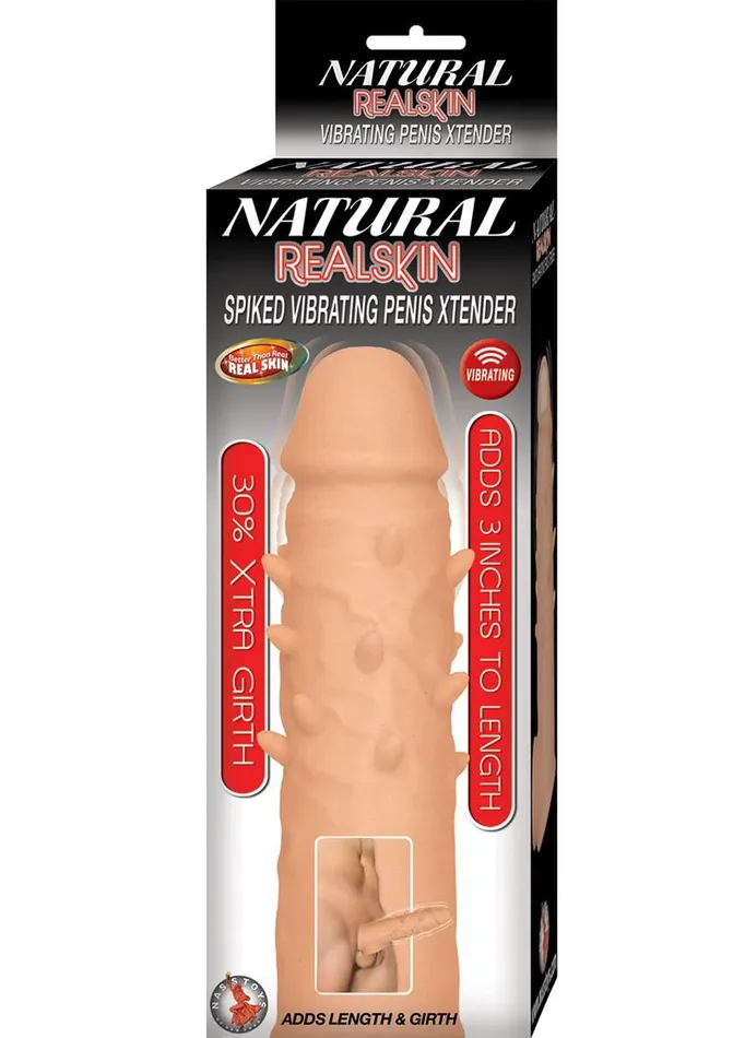 Natural Male Sex Toys Natural Realskin Spiked Vibrating Penis Xtender Natural Male Sex Toys Natural Realskin Spiked Vibrating Penis Xtender