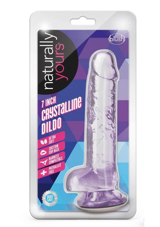 Naturally Yours Crystalline Dildo 7in Amethyst Naturally Yours Dildos