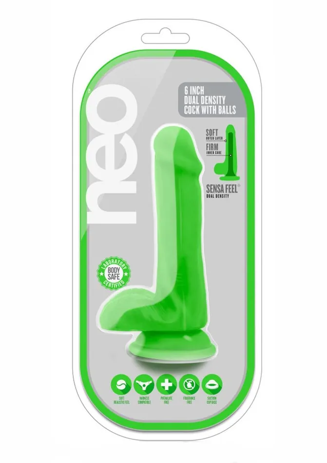 Neo Dual Density Dildo with Balls Neo Female Sex Toys