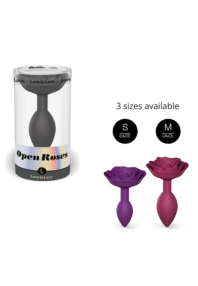 Open Roses Silicone Butt Plug Love to Love US Anal