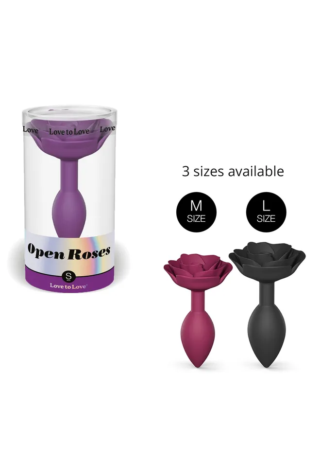 Open Roses Silicone Butt Plug Love to Love US Anal