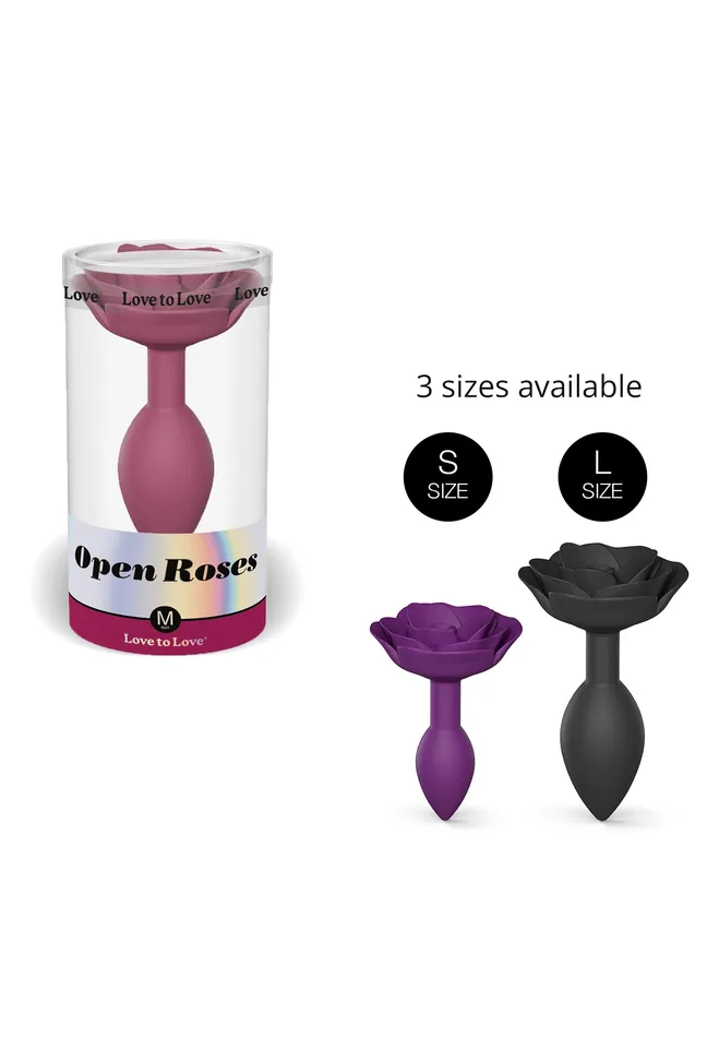Open Roses Silicone Butt Plug Love to Love US Anal