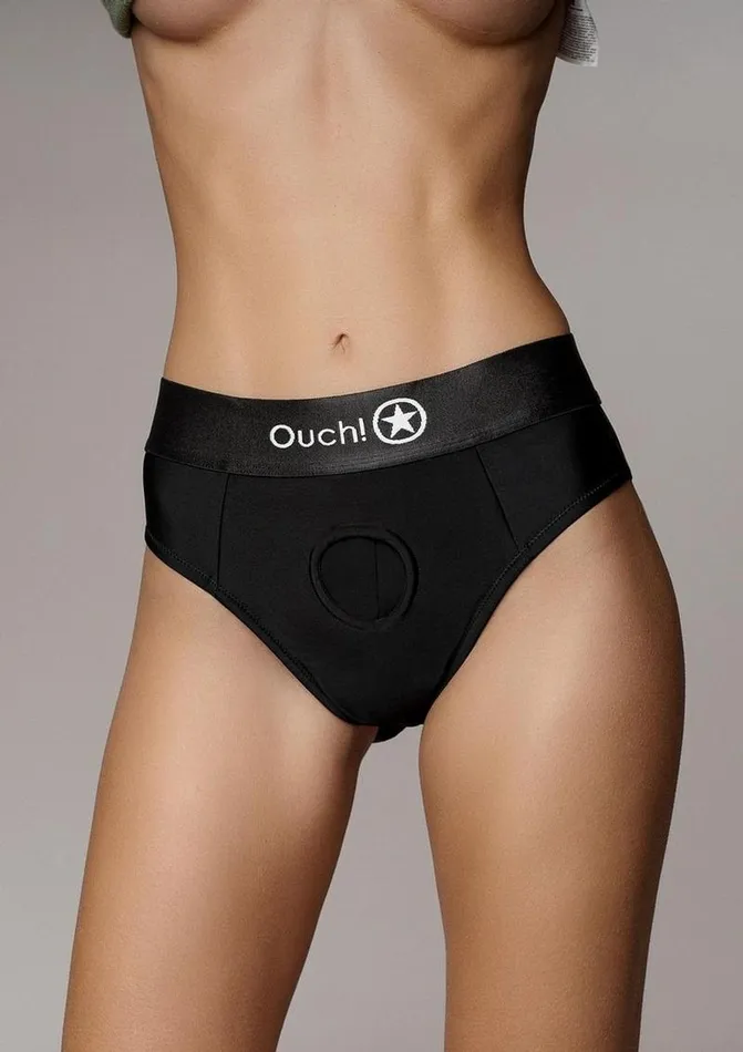 Ouch Female Sex Toys Ouch Vibrating StrapOn Thong with Removable Butt Straps Rechargeable