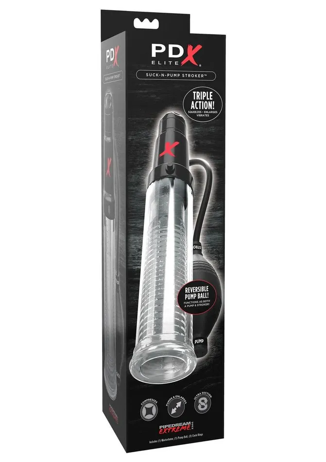 PDX Elite Male Sex Toys Pipedream Extreme Elite SuckNPump Masturbator