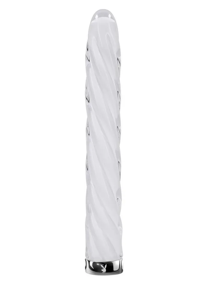 Playboy Playboy In A Twist Rechargeable Glass Vibrator Female Sex Toys
