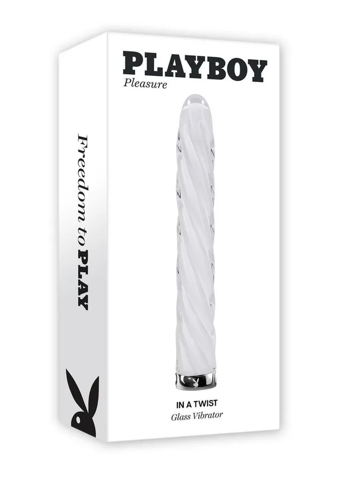 Playboy Playboy In A Twist Rechargeable Glass Vibrator Female Sex Toys Playboy Playboy In A Twist Rechargeable Glass Vibrator Female Sex Toys