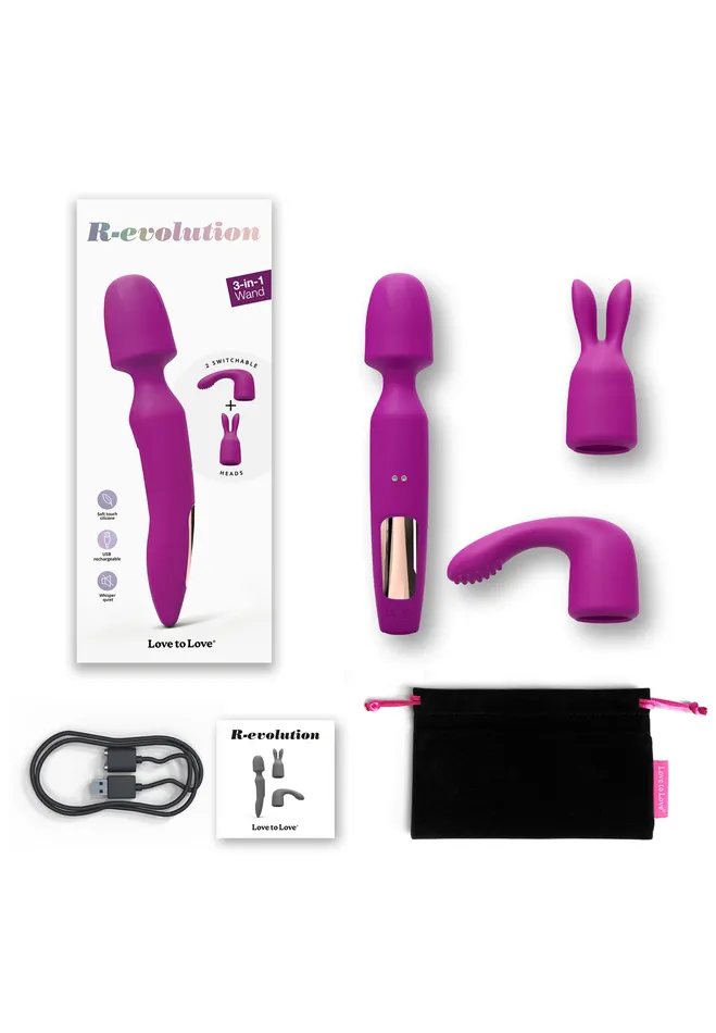 Revolution Rechargeable Wand Love to Love US Female Sex Toys