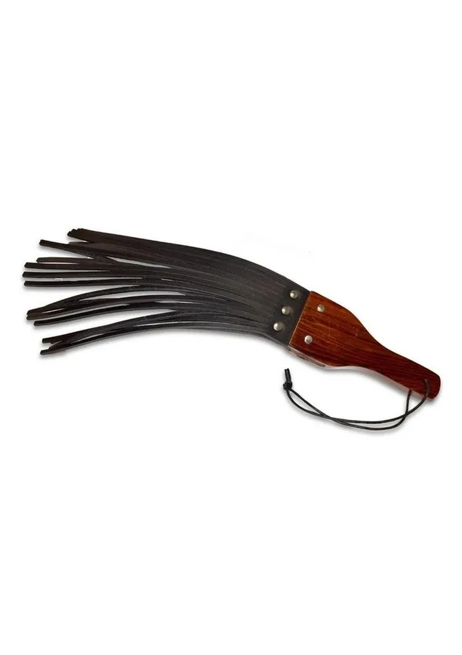 Restraints Prowler RED Prowler Red Leather and Wood Fringe Paddle