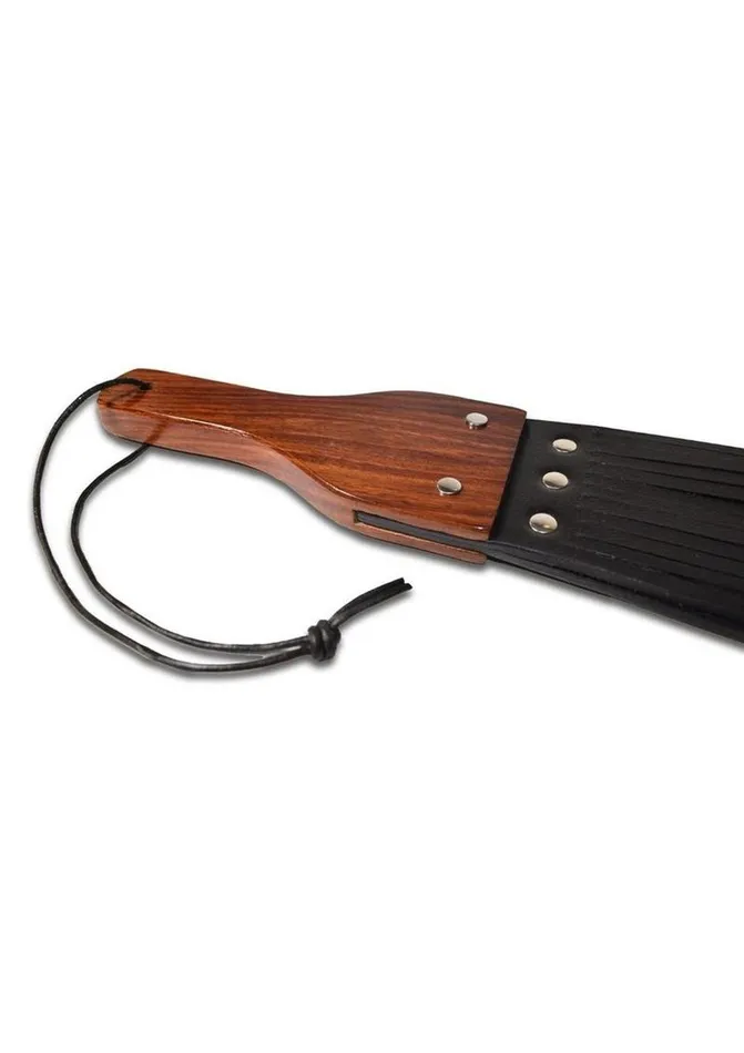 Restraints Prowler RED Prowler Red Leather and Wood Fringe Paddle