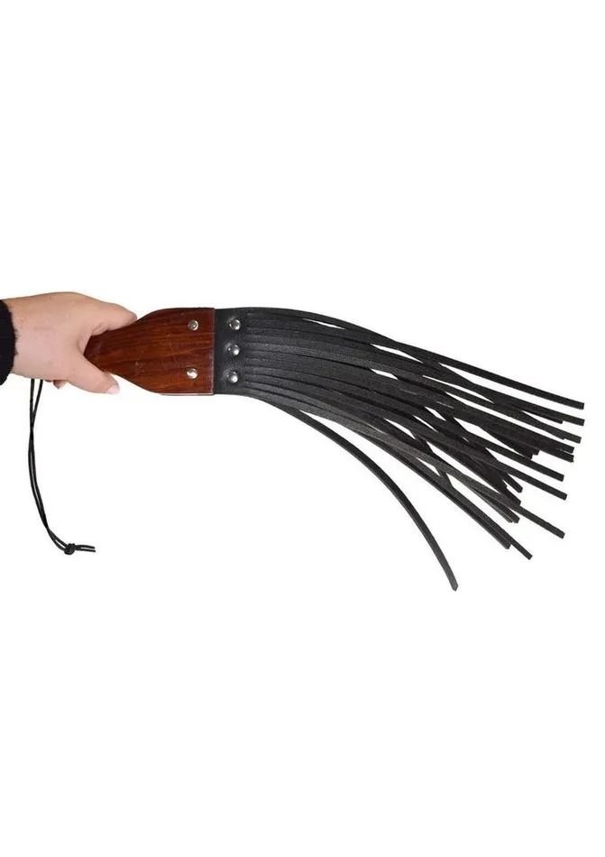 Restraints Prowler RED Prowler Red Leather and Wood Fringe Paddle