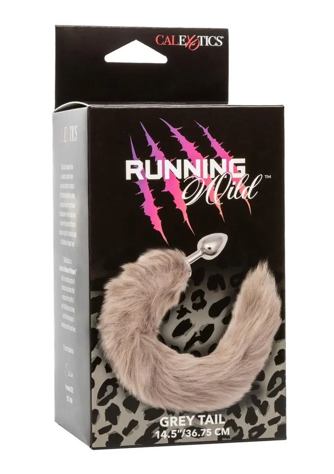 Running Wild Grey Tail Faux Fur Tail and Metallic Anal Plug Running Wild Male Sex Toys Running Wild Grey Tail Faux Fur Tail and Metallic Anal Plug Running Wild Male Sex Toys
