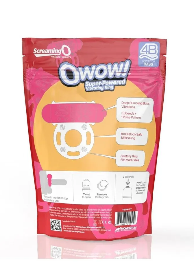 Screaming O Male Sex Toys Screaming O 4b O Wow Vibrating Ring